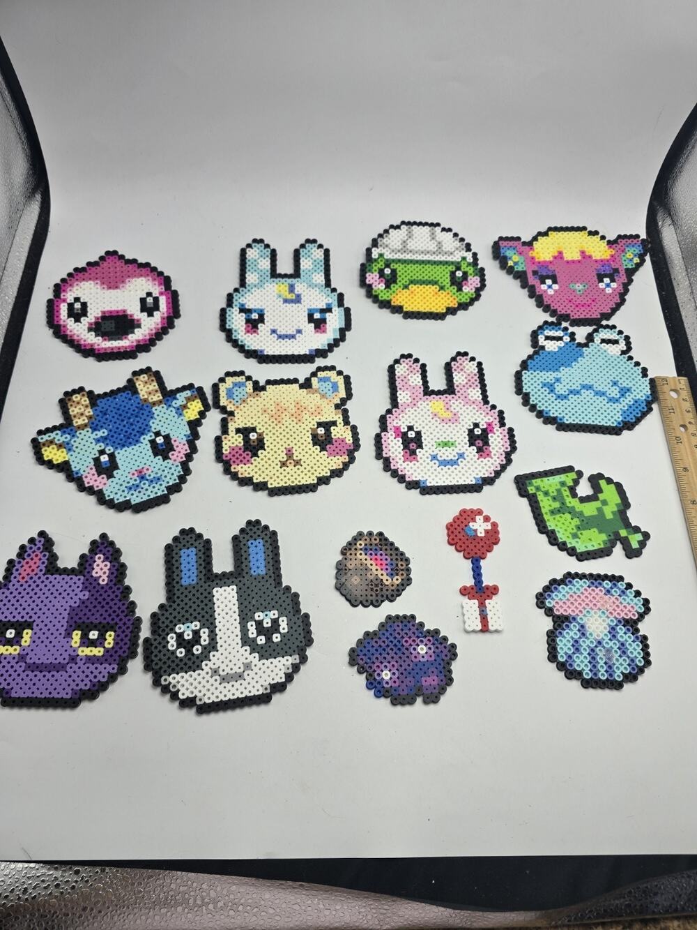 Lot Of Rainbow Anime Kawaii Cute Handmade Perler Beads - Animal Crossing
